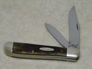 Case XX USA 6 Dot (1984) Pretty Bone 6249 New Grind Copperhead Knife
