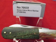 Case XX Green Zebra Wood Barlow Pattern # 71009 SS Case XX Green Zebra Wood Barlow Pattern # 71009 SS