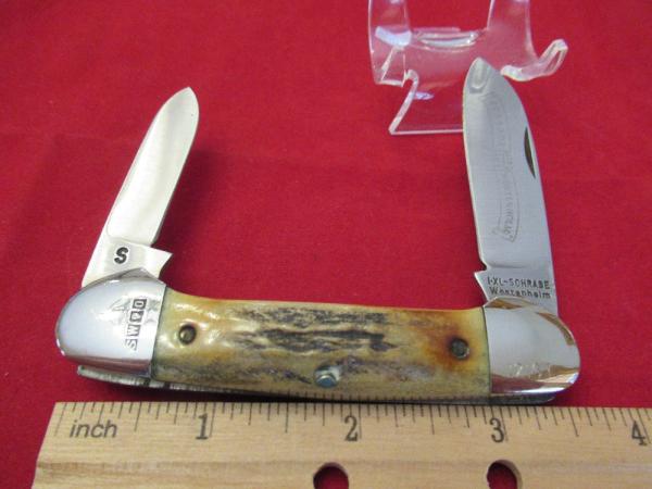 IXL Schrade Wostenholm Stag Canoe EDC IXL Schrade Wostenholm Stag Canoe EDC
