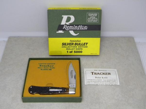 Remington UMC USA 1990 Genuine Bone R1306 Silver Bullet Tracker Lockback Knife in Box