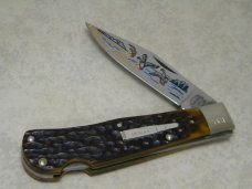 Remington UMC USA 1990 Genuine Bone R1306 Wildlife Silver Bullet Tracker Lockback Knife in Box