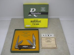 Remington UMC USA 1994 Genuine Bone R4243 Silver Bullet Camp Knife in Box