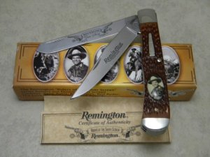 Remington Bullet Madison NC USA Riders of the Silver Screen "Gene Autry"  Trapper Knife
