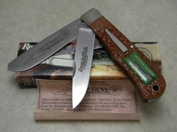 Remington UMC USA Top Guns Series Delrin Model 870 Wingmaster Bullet Knife - NIB Remington UMC USA Top Guns Series Delrin Model 870 Wingmaster Bullet Knife - NIB