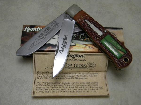 Remington UMC USA Top Guns Series Delrin Model 700 BDL Bullet Knife - NIB 
