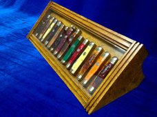 Display Case for Vintage Pocket Knives 1900's Style Old General Store Counter Top Display Stand