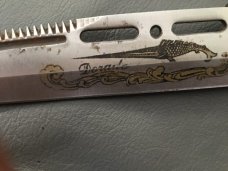  Old fashioned Pistol grip Knife w/ well made leather holster