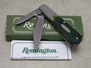 Remington USA 9505 Green Delrin Barlow Knife - NIB 