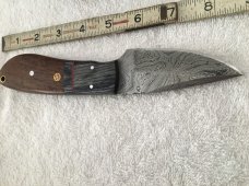 Custom Damascus Hunting Knife w/ leather sheath Custom Damascus Hunting Knife w/ leather sheath