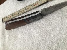 Custom Damascus Hunting Knife w/ leather sheath Custom Damascus Hunting Knife w/ leather sheath