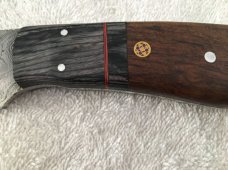 Custom Damascus Hunting Knife w/ leather sheath Custom Damascus Hunting Knife w/ leather sheath