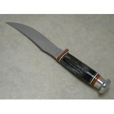 Case XX USA 2016 Buffalo Horn BH23-5 Harley Davidson Hunter Fixed Blade Sheath Knife in Box 