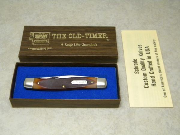 Schrade USA 77OT Old Timer Delrin Improved Muskrat Knife in Box Schrade USA 77OT Old Timer Delrin Improved Muskrat Knife in Box