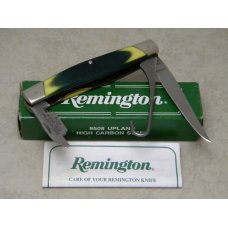 Remington Made in USA 9508 Green Saw Cut Delrin Upland Choke Blade Stockman Knife in Box c.1995 Remington Made in USA 9508 Green Saw Cut Delrin Upland Choke Blade Stockman Knife in Box c.1995