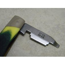 Remington Made in USA 9508 Green Saw Cut Delrin Upland Choke Blade Stockman Knife in Box c.1995 Remington Made in USA 9508 Green Saw Cut Delrin Upland Choke Blade Stockman Knife in Box c.1995