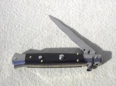 NEW OLD STOCK 9" ITALIAN STILETTO FRANK BELTRAME KNIFE GENUINE DARK HORN KRISS BLADE