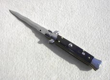 NEW OLD STOCK 9" ITALIAN STILETTO FRANK BELTRAME KNIFE GENUINE DARK HORN KRISS BLADE