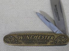 Winchester Repeating Arms Co. Model 1873 Brass Handle 2 Blade Pocket Knife Winchester Repeating Arms Co. Model 1873 Brass Handle 2 Blade Pocket Knife