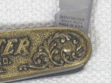 Winchester Repeating Arms Co. Model 1873 Brass Handle 2 Blade Pocket Knife Winchester Repeating Arms Co. Model 1873 Brass Handle 2 Blade Pocket Knife