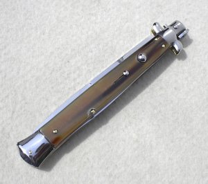 NEW FRANK BELTRAM 13" ITALIAN STILETTO GENUINE BRAZILIAN HORN BAYONET BLADE