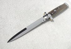 NEW FRANK BELTRAM 13" ITALIAN STILETTO GENUINE BRAZILIAN HORN BAYONET BLADE