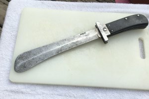 Case XX WWII Folding Machete/Jungle Knife - Full Blade, snaps open- no wobble- A Great Vintage Knife