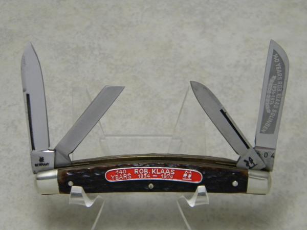 Kissing Crane Robt Klaas Solingen Germany Bone Congress Knife 140 Years 1834-1974 Kissing Crane Robt Klaas Solingen Germany Bone Congress Knife 140 Years 1834-1974