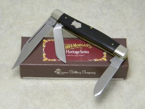 Schatt & Morgan Gowanda NY Heritage Series Ebony No. 3302 Stockman Knife in Box c.2012