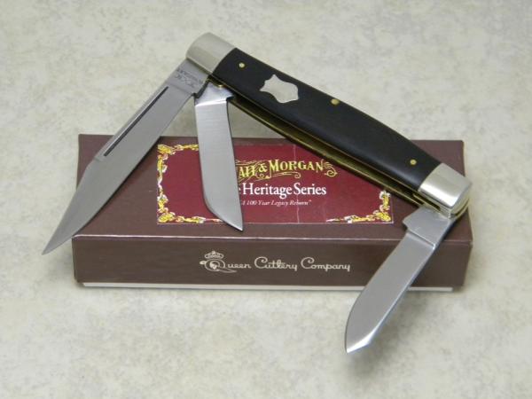 Schatt & Morgan Gowanda NY Heritage Series Ebony No. 3302 Stockman Knife in Box c.2012 Schatt & Morgan Gowanda NY Heritage Series Ebony No. 3302 Stockman Knife in Box c.2012