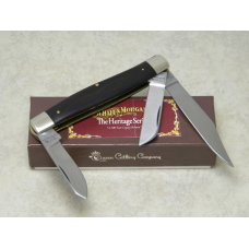 Schatt & Morgan Gowanda NY Heritage Series Ebony No. 3302 Stockman Knife in Box c.2012 Schatt & Morgan Gowanda NY Heritage Series Ebony No. 3302 Stockman Knife in Box c.2012