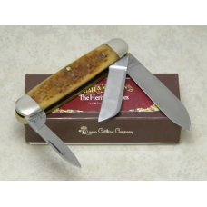 Schatt & Morgan Gowanda NY Heritage Series Stag Bone No. 3096 Cattle Stockman Knife in Box c.2012 Schatt & Morgan Gowanda NY Heritage Series Stag Bone No. 3096 Cattle Stockman Knife in Box c.2012