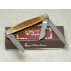 Schatt & Morgan Gowanda NY Heritage Series Stag Bone No. 3306 Stockman Knife in Box c.2012 Schatt & Morgan Gowanda NY Heritage Series Stag Bone No. 3306 Stockman Knife in Box c.2012