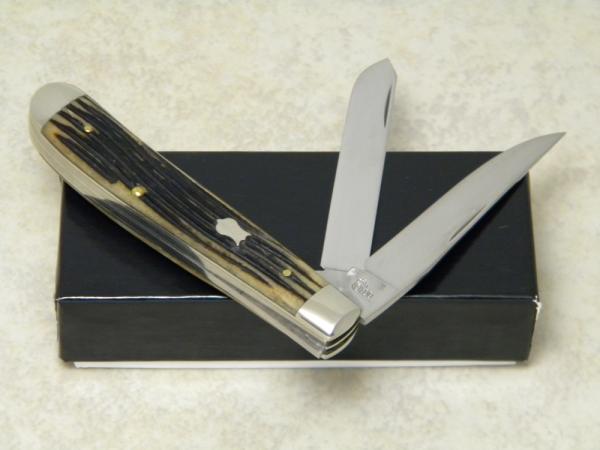 Queen Dan Burke QDB #51T Winterbottom Bone Medium Trapper Knife in Box