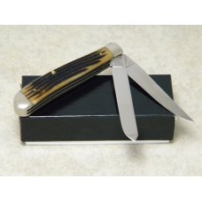 Queen Dan Burke QDB #51T Winterbottom Bone Medium Trapper Knife in Box