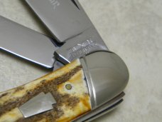 Schatt & Morgan Titusville PA. 2005 Stag 033163 Rail Splitter Stockman Knife in Box