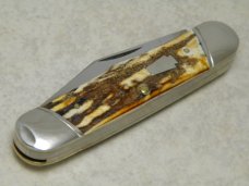 Schatt & Morgan Titusville PA. 2005 Stag 033163 Rail Splitter Stockman Knife in Box