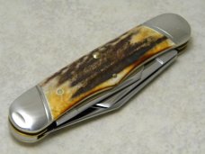 Schatt & Morgan Titusville PA. 2005 Stag 033163 Rail Splitter Stockman Knife in Box