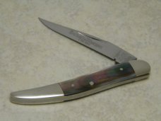 Schatt & Morgan Titusville PA. 2005 Black Lip Mother of Pearl 151116 Mini Toothpick Knife in Box
