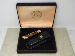 KA-BAR 50th Anniversary Tractor Supply Co. 1938-1998 Folding Hunter Lockback Knife & Pouch in Box