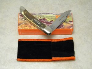 Marbles M.S.A. Co. 02 Gladstone, Mich USA Mastodon Ivory Linerlock Copperhead Knife in Box c.2002