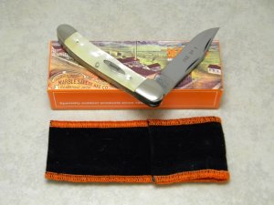 Marbles M.S.A. Co. 02 Gladstone, Mich USA Imitation Pearl Linerlock Copperhead Knife in Box c.2002