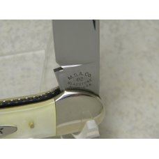 Marbles M.S.A. Co. 02 Gladstone, Mich USA Imitation Pearl Linerlock Copperhead Knife in Box c.2002