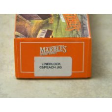 Marbles M.S.A. Co. 02 Gladstone, Mich USA Peach Seed Bone Linerlock Copperhead Knife in Box c.2002