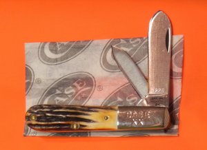 Case XX 1982 8 Dot Barlow w/ Great Stag Handles -Mdl# 52009 SSP -Serialized #3226