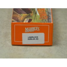 Marbles M.S.A. Co. 02 Gladstone, Mich USA Blue Jig Bone Linerlock Copperhead Knife in Box c.2002