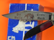 Older Bulldog Brand Stockman Pocket Knife w/ Great Red to Chestnut Handles & Frost Blade Etch Older Bulldog Brand Stockman Pocket Knife w/ Great Red to Chestnut Handles & Frost Blade Etch