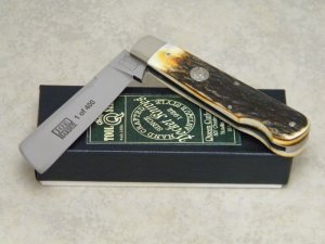 Queen Cutlery Co. #2C Stag Joe Pardue Cotton Sampler Knife in Box - 1 of 400