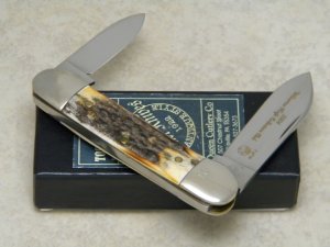 Queen Titusville PA USA #64 Stag "2014 Wolverine Knife Collectors Club" Canoe Knife in Box - 1 of 50