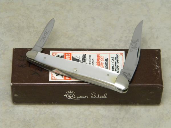 Schatt & Morgan Titusville PA Mother of Pearl 052146 Half Whittler Knife in Box c.2005