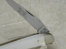 Schatt & Morgan Titusville PA Mother of Pearl 052146 Half Whittler Knife in Box c.2005